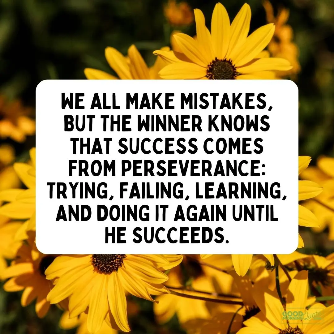 winner knows that success comes from perseverance happy tuesday quote