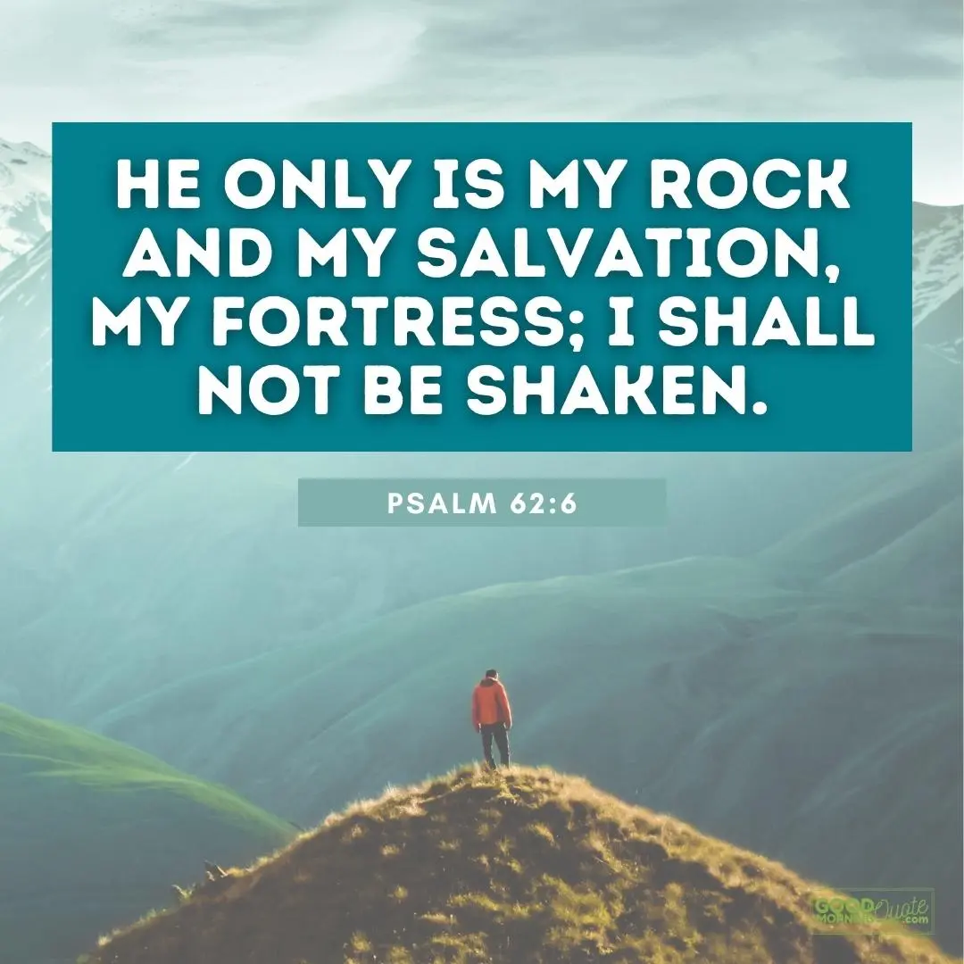 He is my rock and my salvation bible verse