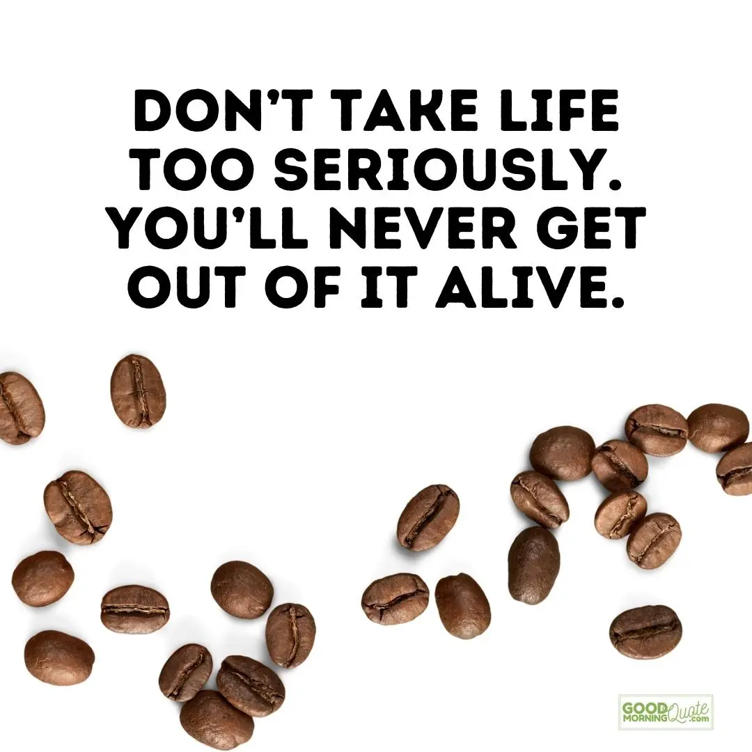 don't take life too seriously saturday quote