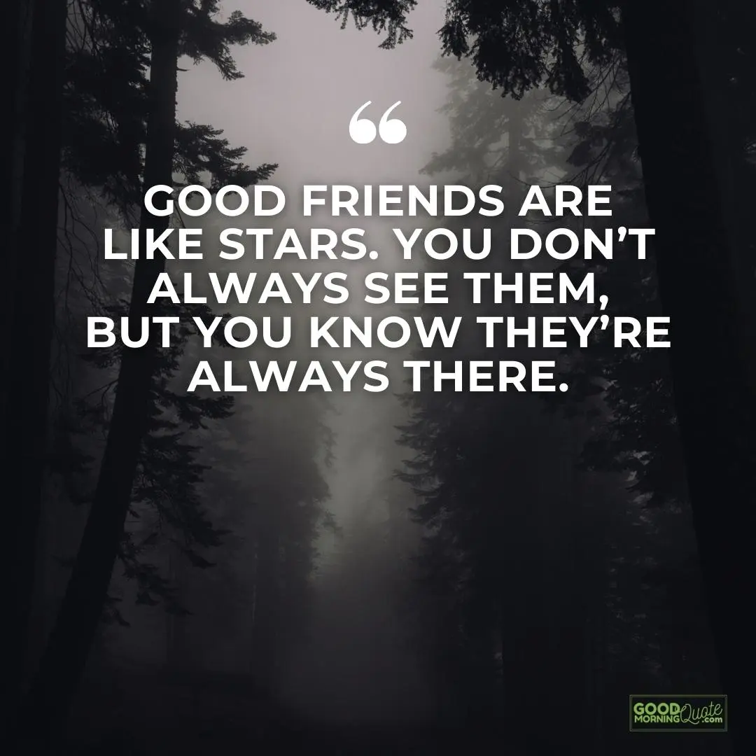 good friend are like stars missing someone love quote