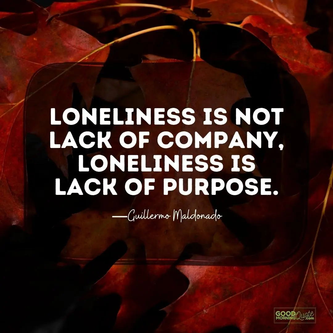 loneliness is lack of purpose hurting quote