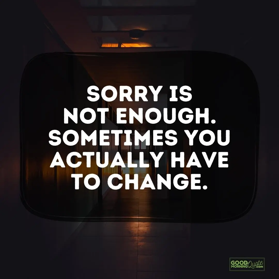 sorry is not enough hurting quote