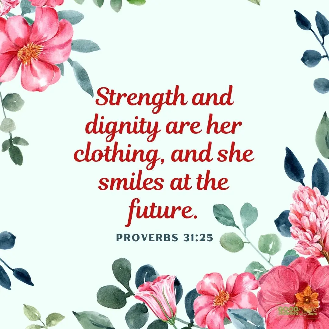strength and dignity are her clothing bible verse