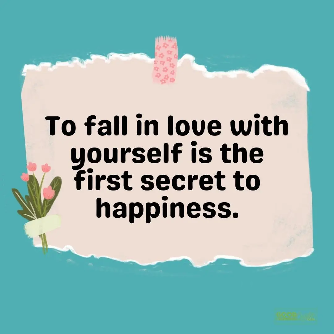 to fall in love with yourself saturday quote