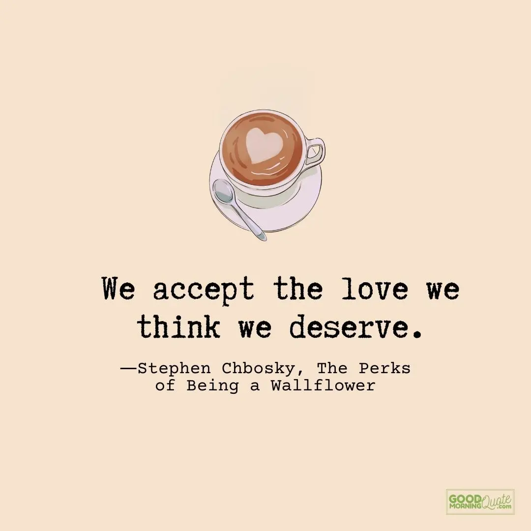 we accept the love we think we deserve book quote