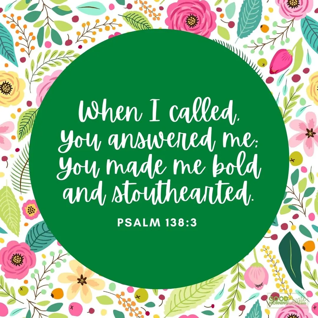 when I called you answered bible verse