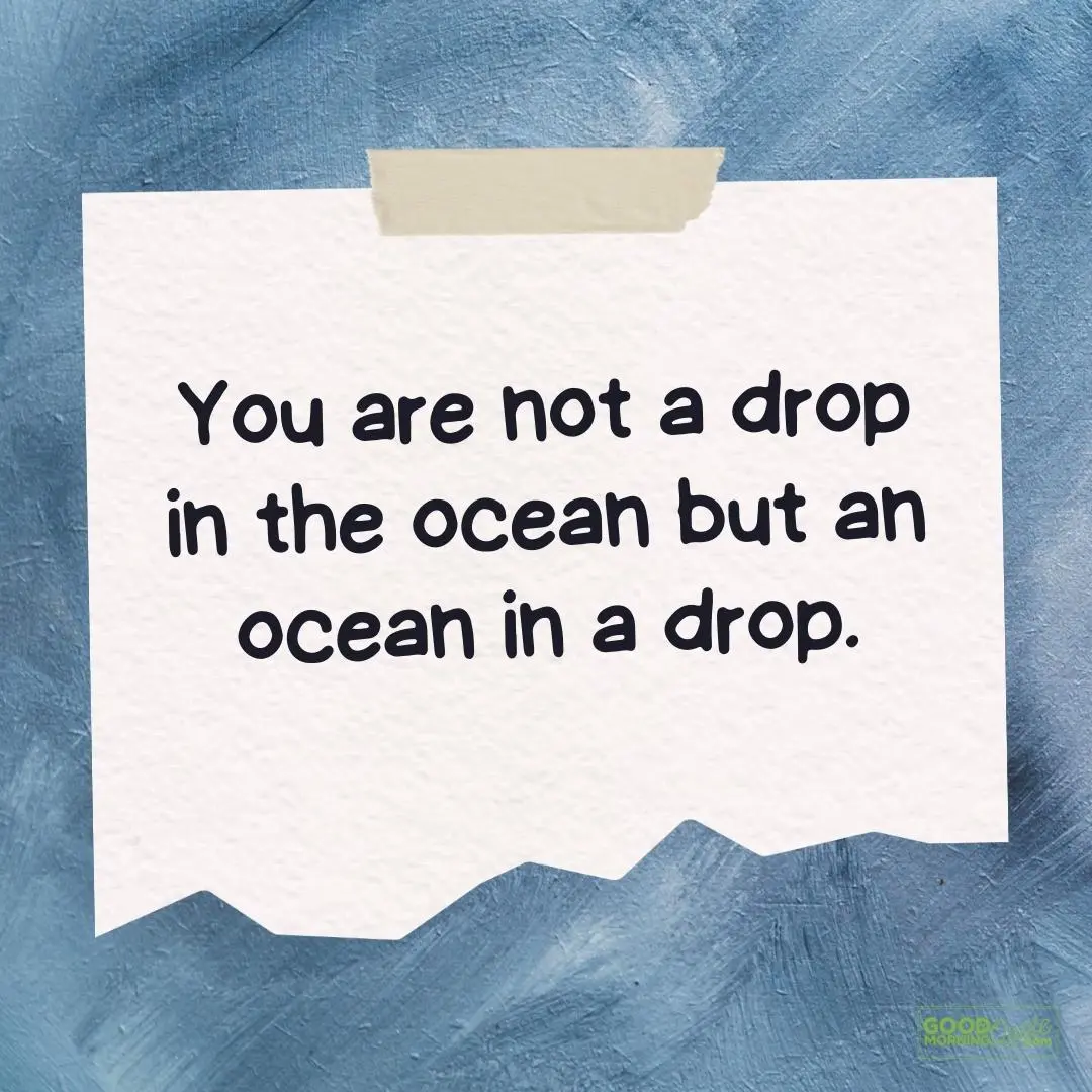 you are not a drop in the ocean teen quote