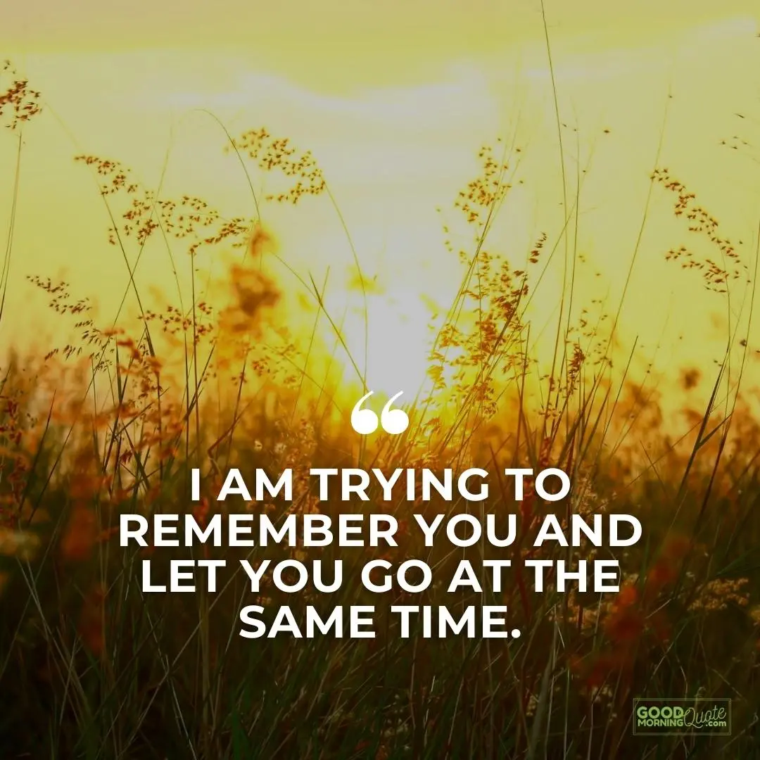 I am trying to remember you and let you go missing someone love quote
