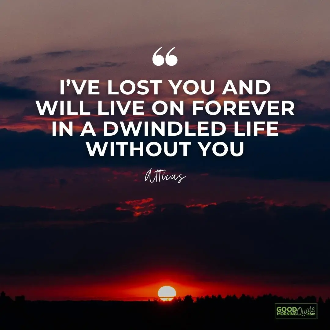I've lost and will live on forever