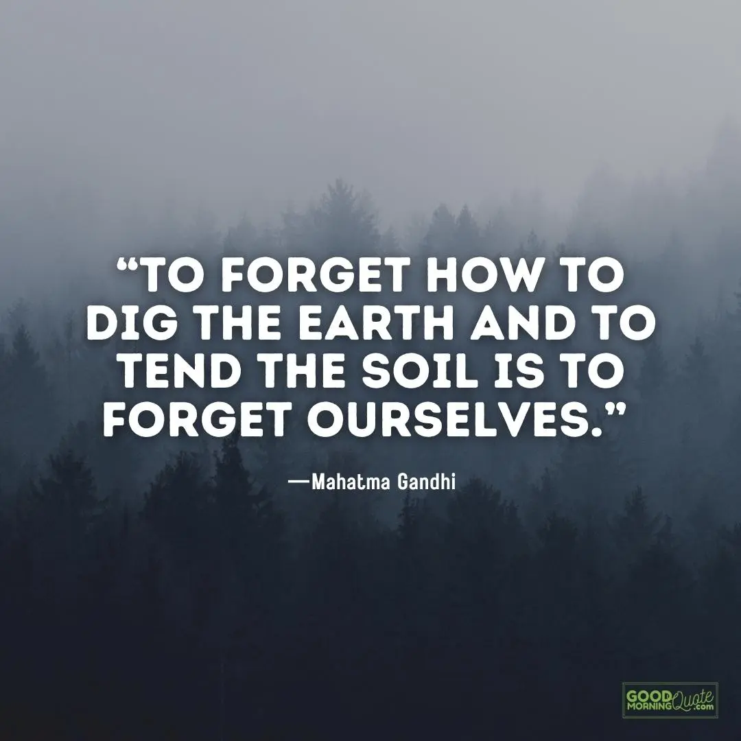 dig the earth and tend the soil - nature quote