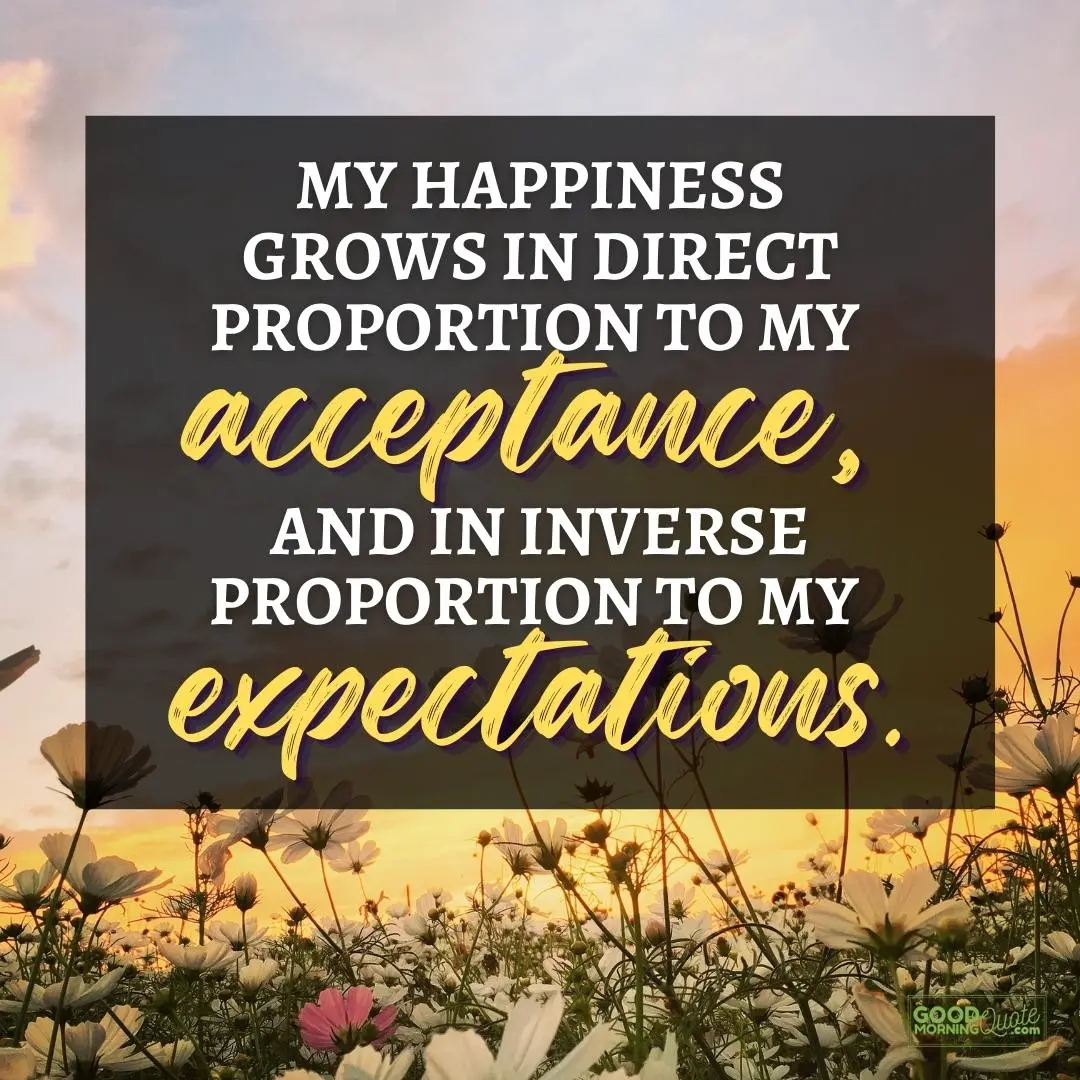 direct proportion to my acceptance happy positive quote