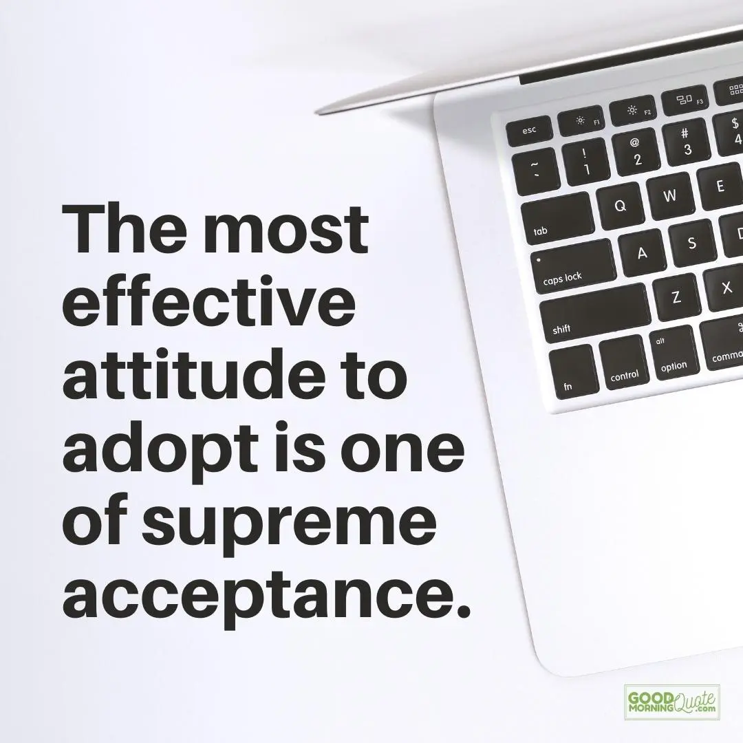 the most effective attitude to adopt attitude quote