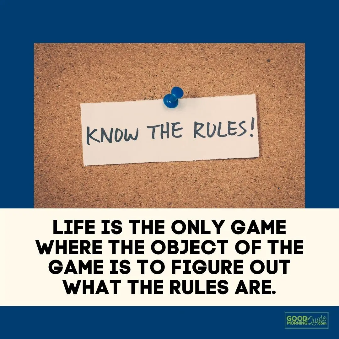 to figure out what the rules are funny wisdom quote