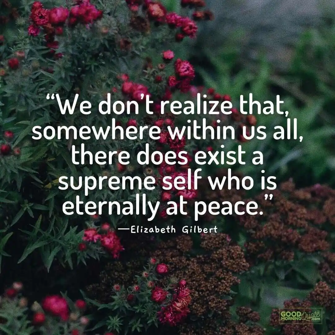 a supreme self who is eternally at peace -