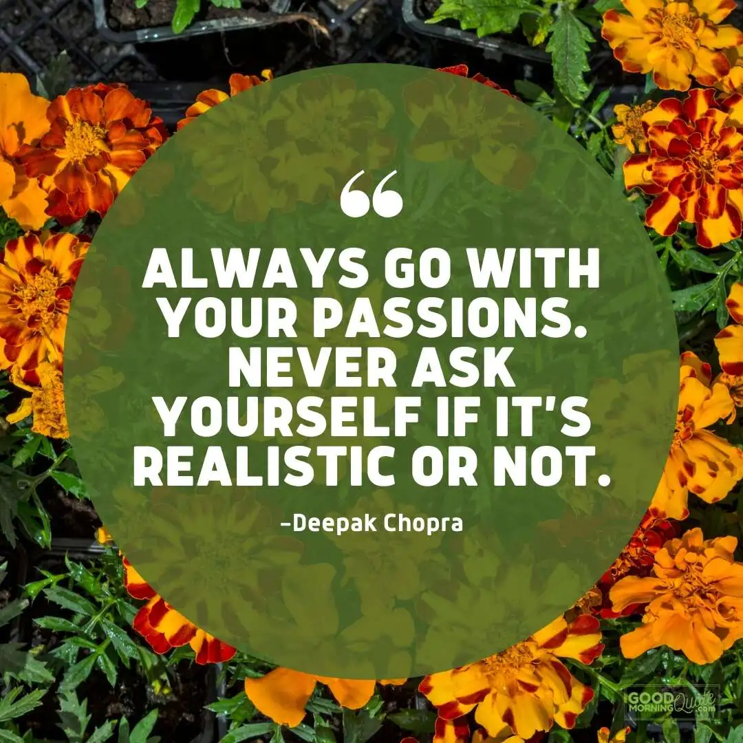 always go with your passions - passion quote