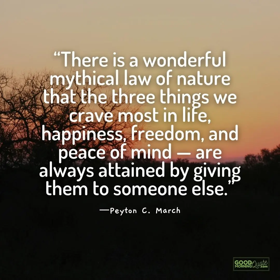 attained by giving them to someone else