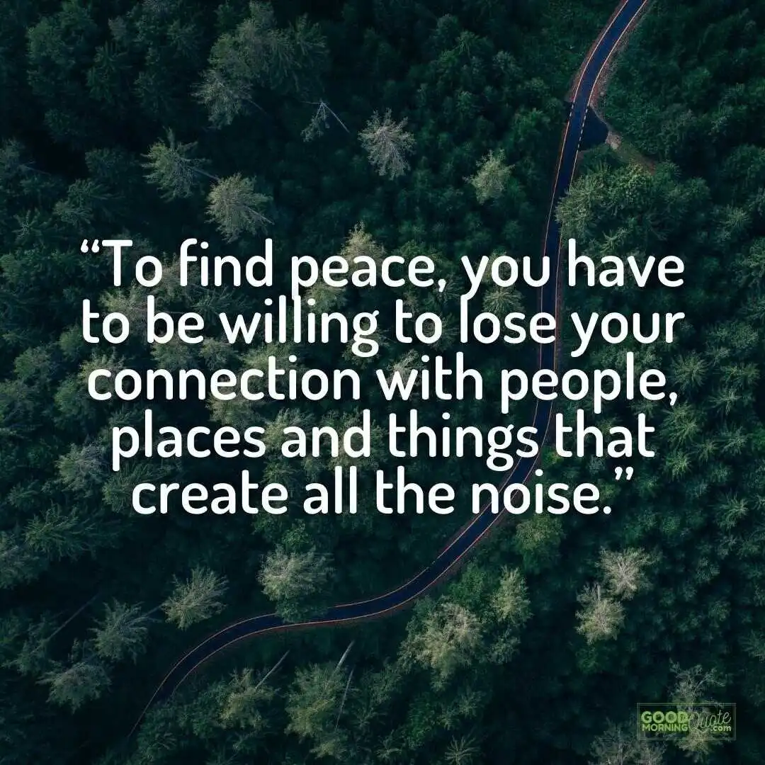 be willing to lose your connection with people - Peace of Mind Quote