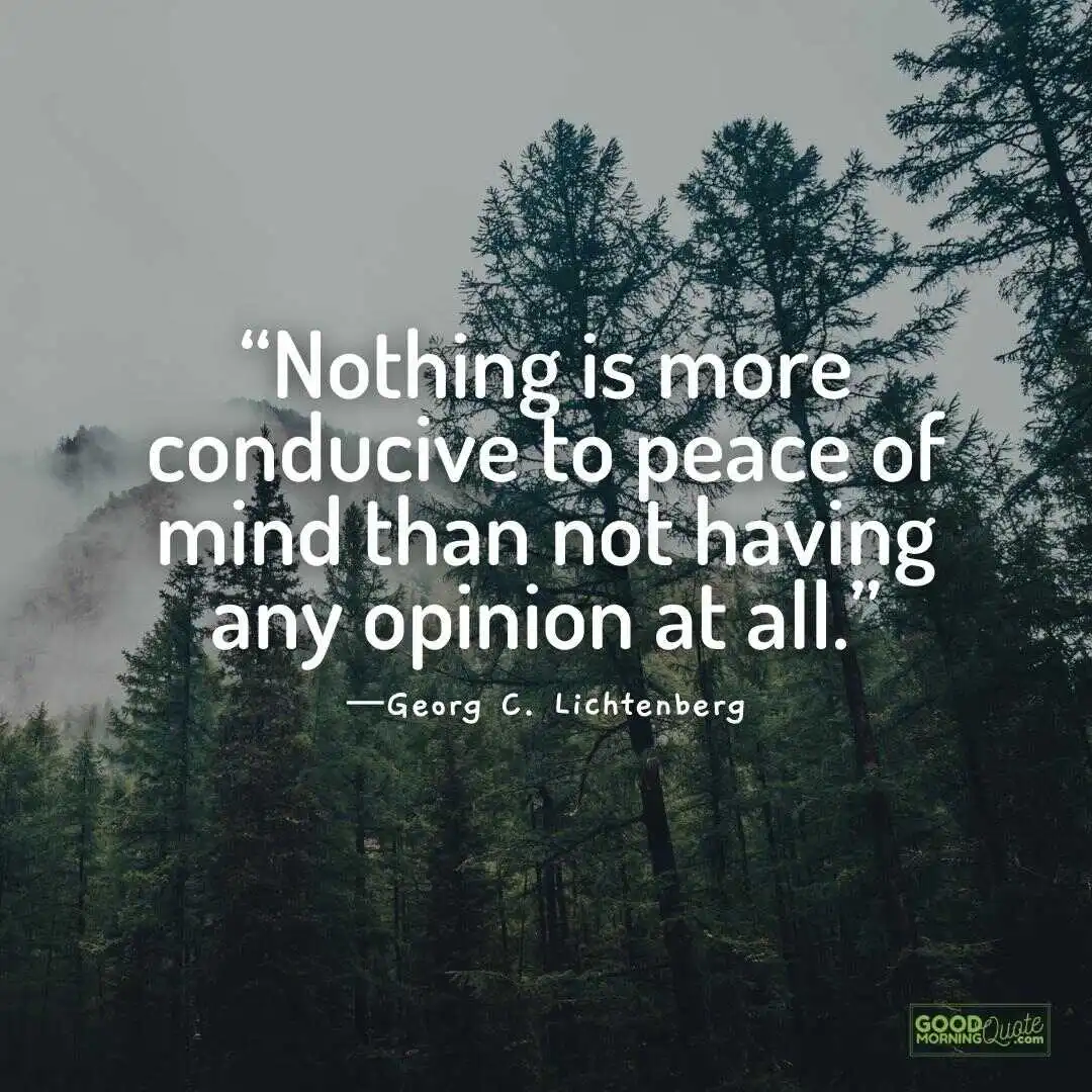 nothing is more conducive to peace of mind - Peace of Mind Quote