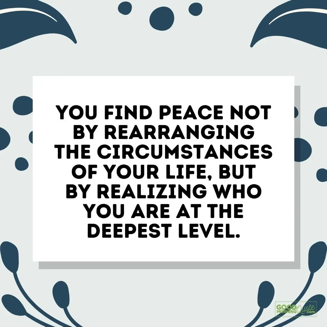 realizing who you are at the deepest level self care quote