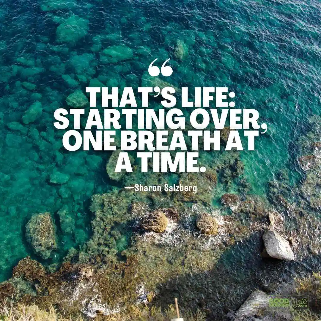 starting over one breath at a time - Spiritual Healing Quote