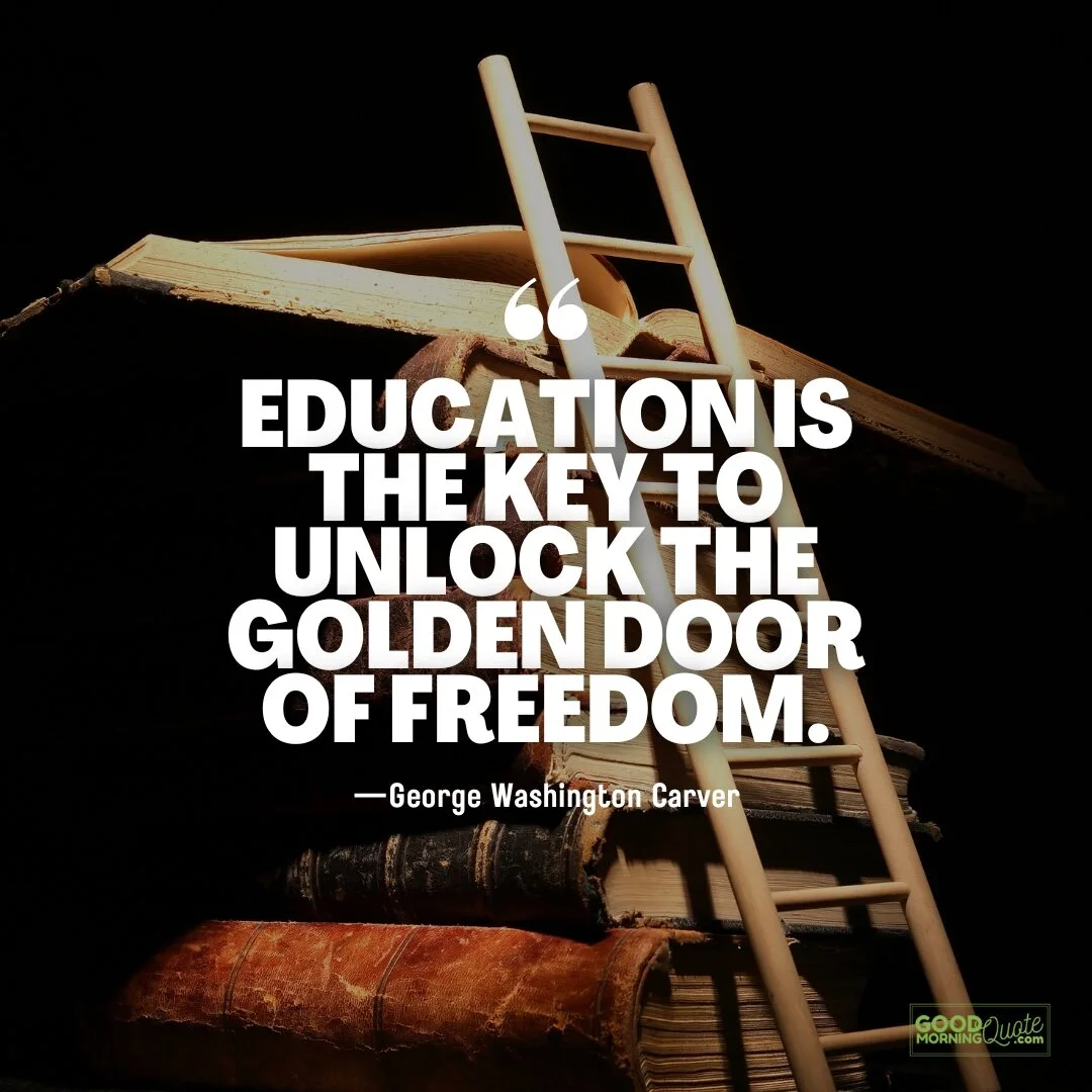 the key to unlock the golden door of freedom - Knowledge Quote