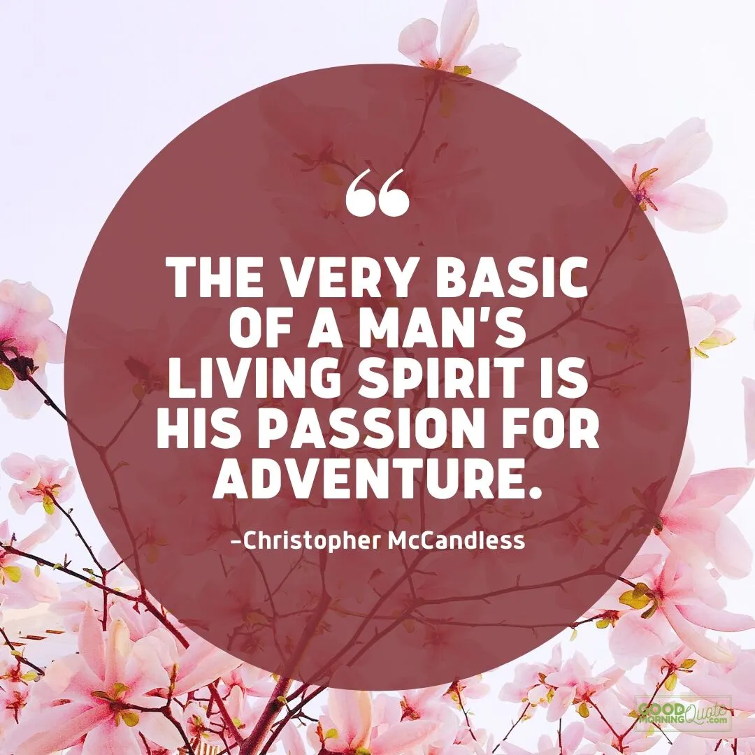 the very basic of man's living spirit - passion quote