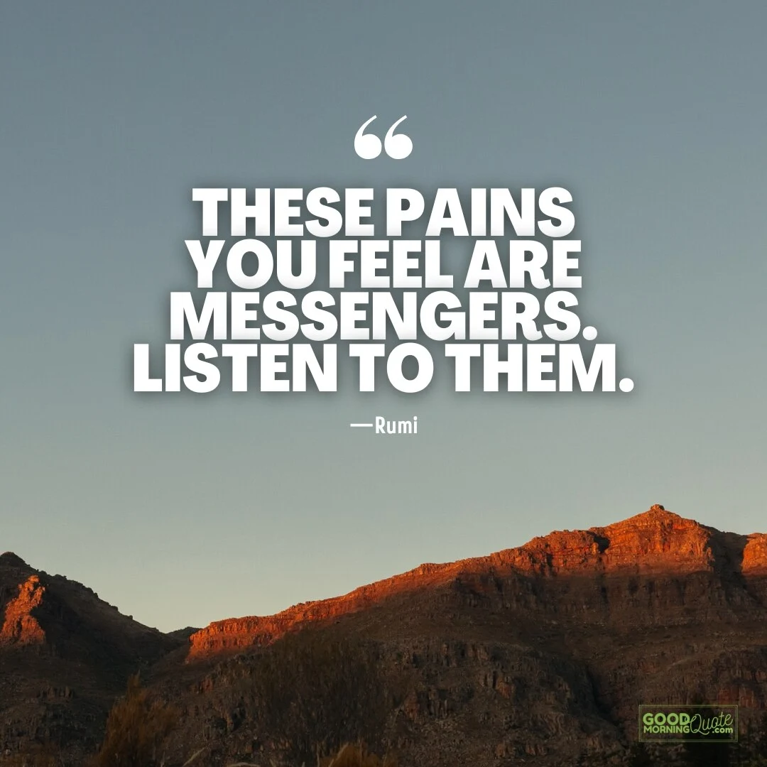 these pains you feel are messengers - Spiritual Healing Quote