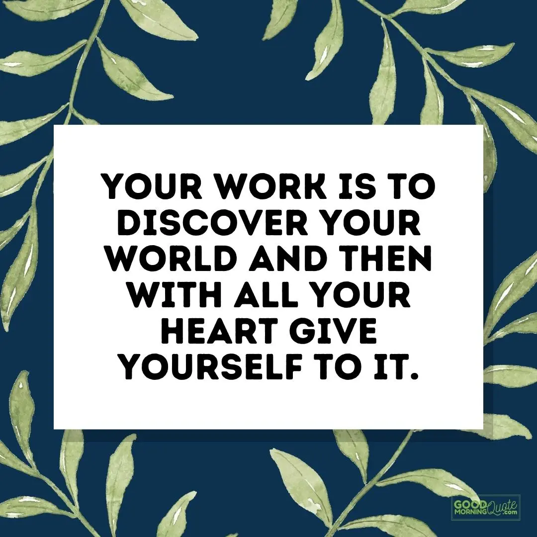 your work is to discover your world self care quote
