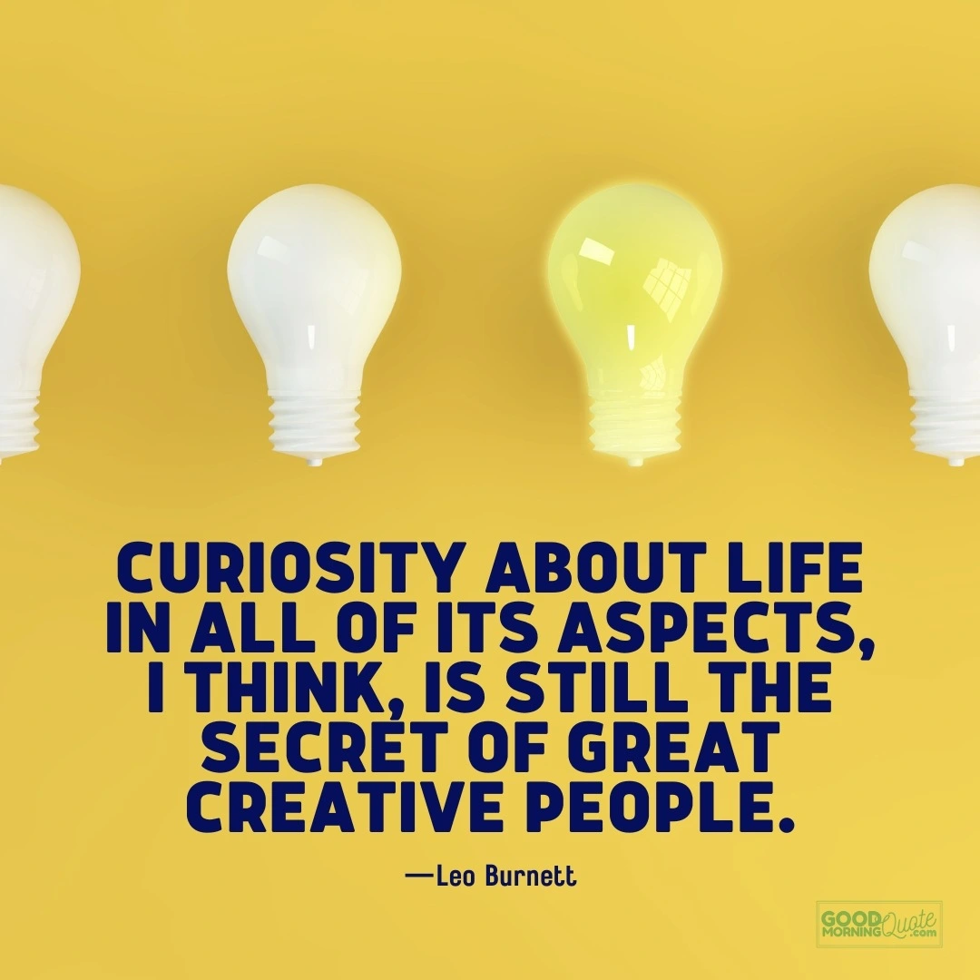 curiosity about life in all of its aspects quote