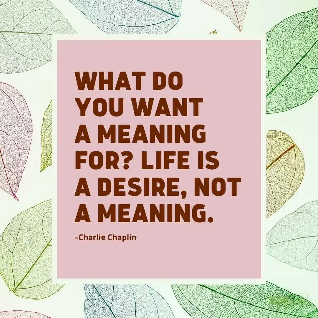 life is a desire, not a meaning quote