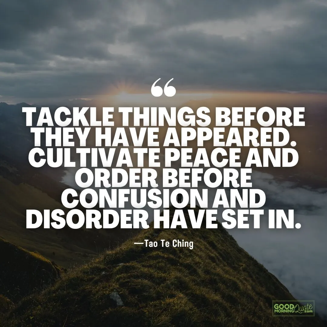 tackle things before they have appeared quote